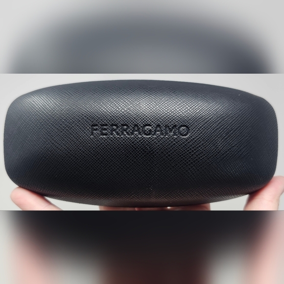 Salvatore Ferragamo Black Clamshell Glasses Case Sunglasses Case Hard shell - Picture 2 of 11